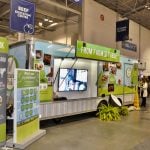 Ontario Pork premiered its new Pig Mobile at the RAWF. Ontario Pork says “this modern Pig Mobile celebrates the care and commitment of everyone involved in raising pigs and producing high-quality pork — from farmers, vets, and nutritionists, to truckers, processing workers, retailers, and chefs.” The mobile also highlights on-farm innovation, environmental practices, career opportunities, and “the commitment
to quality that exists across the pork supply chain.” The new unit incorporates an expandible farrowing stall and monitoring technology, a 75-inch video screen to share industry stories, and hands-on activities that bring the pork supply chain to life.