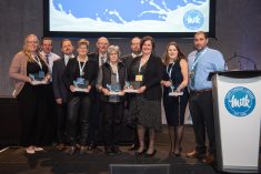 Dairy farmers were presented with their top quality certificates at the Dairy Farmer of Ontario annual general meeting in Toronto.