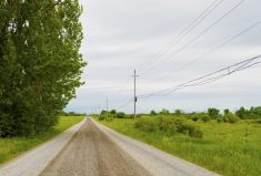 Rural roads are regularly destroyed due to continuous construction and production traffic.