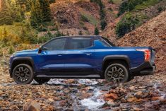 A General Motors illustration featuring a display version of its 2024 Silverado EV pickup, due for release in the fall of 2023. (Media.GM.ca)