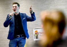 Hayden Fox used facts and humour to emphasize TikTok’s potential for the agricultural sector to interact with consumers at the Farm and Food Care annual meeting in Elora April 13.