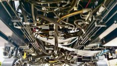 This is an intimidating view of what it looks like if you want to re-plumb the sprayer to install a recirculating boom. Tom Wolf says it may look scary, but the recirculating boom actually simplifies the sprayer’s plumbing.