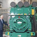 U.S. president Joe Biden tours the Cummins Power Generation Facility in Fridley, Minnesota, last month.