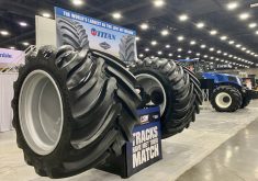 Titan tire has introduced an R-2 LSW tire that improves traction in wet field conditions.