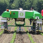 Naio Dino: The Dino unit is a mid-sized robot that’s working on an organic farm near Oakdale to help the farmer keep up with tillage for weed control in soybeans.