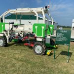 Naio Ted: This unit from France weeds between rows in vineyards. Haggerty Creek Robotics is marrying it with technology from a Canadian startup company called Vivid Machines, which analyzes fruit crops and helps farmers and others in the supply chain understand the volume of yield on its way.