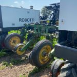 Robotti: The Robotti unit is a smaller power unit, an autonomous 70-horsepower tractor with a three-point hitch. It can pull different kinds of equipment, including tillage and planting.
