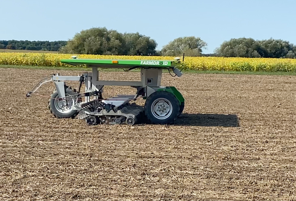 FarmDroid: The FarmDroid is working in the Holland Marsh, where the solar-powered, slow-moving unit has been planting and weeding onions.