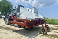 The laser weeding machine used by Kerr Farms in Chatham-Kent has 42 cameras under it, 30 of which are tied to lasers to pick out weeds down to one millimetre accuracy.