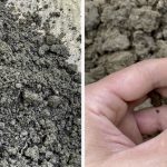 Figure 1. Good soil structure (a, left) vs. poor soil structure (b, right).