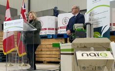 Lisa Thompson, Ontario Minister of Agriculture, Food and Rural Affairs, left, and Lawrence MacAulay, federal Minister of Agriculture and Agri-Food, announce $25 million in Sustainable Canadian Agricultural Partnership funding for projects that improve production capacity and energy efficiency within the agriculture and food sector.