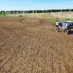 A DOT (now OmniPower) autonomous unit at work on the Olds College Smart Farm. (Olds College video screengrab via YouTube)