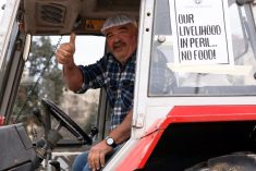A farmer gestures during a protest against European agricultural policies, in Floriana, Malta February 2, 2024. REUTERS/Darrin Zammit Lupi