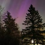 Aurora borealis or “northern lights” caused by the solar storm on May 10. Photo: Jonathan Wichers