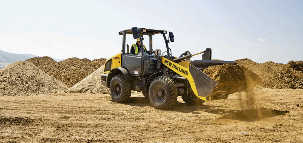 The W50 and W60C models are built on the smaller of two basic chassis sizes used in New Holland’s articulated loader line.