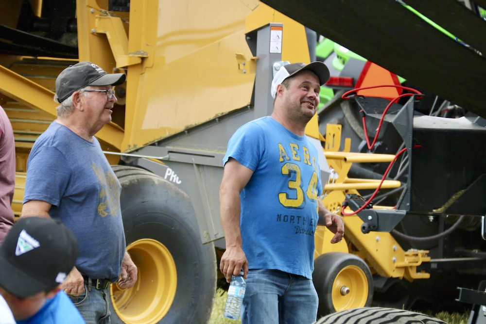 The ability to see quipment up close is a feature of the Ontario Forage Expo.