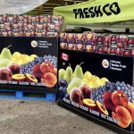 Ontario Tender Fruit Growers' bins are strategically placed within grocery retail stores allowing consumers to identify locally grown, seasonal tender fruit products quickly.