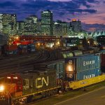 Rail cars in Vancouver. Photo courtesy/copyright Canadian National Railway