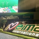A display greets journalists and visitors at the main entrance of the EIMA international machinery and technology on Nov. 5, 2024. Photo: Greg Berg
