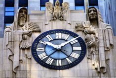 Detail from the front of the CBOT building in Chicago. (Vito Palmisano/iStock/Getty Images)