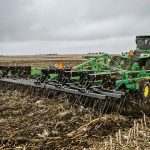John Deere introduced its CC Coulter Chisel tillage tool in August, which is designed to chop and bury residue at seven miles per hour.