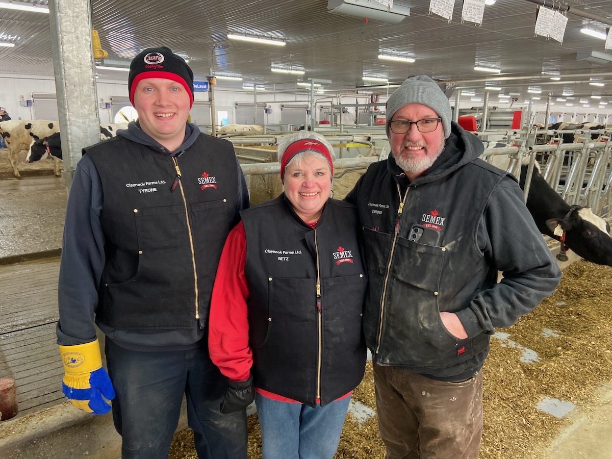 The owners of Claynook farm are Tyrone, left, and his parents Betty Ann and Dennis Wagler.