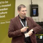 Shaun Castreel, extension soybean specialist at Purdue University, spoke to the South West Agricultural Conference recently.