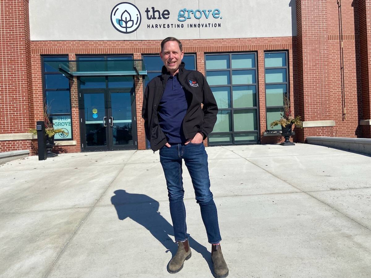 Reg Ash, CEO of the Western Fair Association is shown in front of The Grove at the Western Fair District.