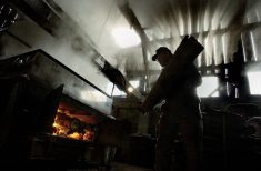 Evaporator technology has developed beyond the traditional wood-furnace evaporators, seen here, allowing producers to more effectively and efficiently process sap into maple syrup.