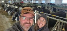 Dave Fortier and Sophie Bédard enjoy the freedom with their children that robotic milking offers them.