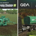 GEA debuts with its manure tankers at the new Plains & Prairies Pack of the Farming Simulator 25.