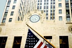 Exterior of the Chicago Board of Trade building.