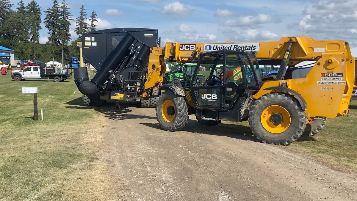 There was lots of equipment on the move in the week before Canada's Outdoor Farm Show. Photo: John Greig
