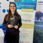 Bruna Mion helped create Lactanet's Transition Management Index, which won an innovation award at Canada's Outdoor Farm Show 2025.