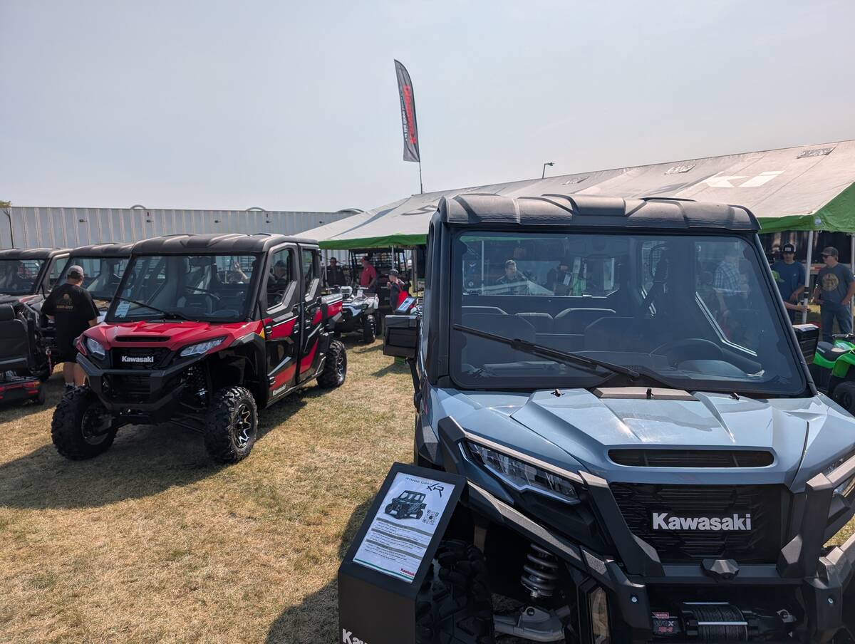 Kawasaki Canada's booth at Canada's Outdoor Farm Show 2025. Photo by Jonah Grignon