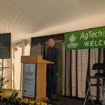 Ontario Minister of Agriculture, Food and Agribusiness Trevor Jones opens the AgTech Breakfast at Canada's Outdoor Farm Show 2025
