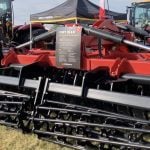 Versatile's Fury HS150 high-speed disc on the show grounds at Canada’s Outdoor Farm Show on Sept. 10, 2025.