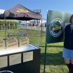 Kate Hyatt of Bayer CropScience at the firm's booth at COFS 25. Photo: Sarah McGoldrick