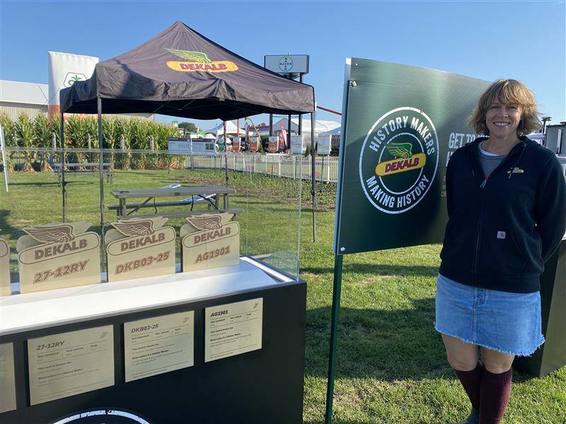Kate Hyatt of Bayer CropScience at the firm's booth at COFS 25. Photo: Sarah McGoldrick
