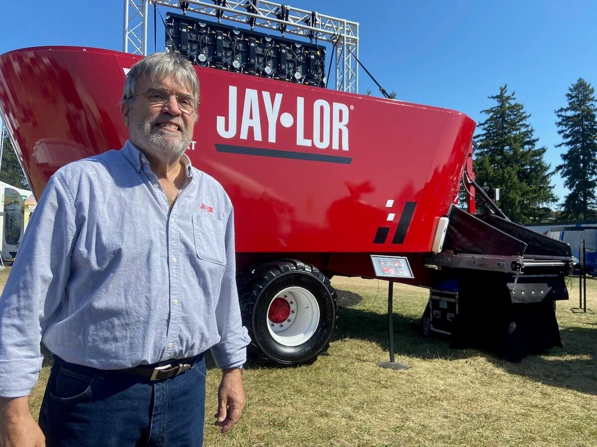 Jaylor launched its new 6000 series at Canada's Outdoor Farm Show. Alan Vaage, a nutritionist with Jaylor, says it includes a new all-terrain version.