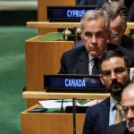 Canada’s Prime Minister Mark Carney attends the 80th United Nations General Assembly, at the U.N. headquarters in New York City, U.S., September 23, 2025. REUTERS/Jeenah Moon