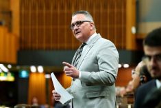 Minister of Agriculture and Agri-Food Heath MacDonald rises during Question Period in the House of Commons on Parliament Hill in Ottawa, Friday, June 20, 2025. Photo: Justin Tang/The Canadian Press via ZUMA Press
