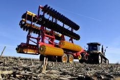 A modern Carrier XL 925-1225 high speed disc. The Carrier was first released into the European market in 1999. “The Carrier was the first high speed disc,” said Sander. “That is the quintessential European high speed disc … everything’s kind of branched from there.”  Photo: Väderstad