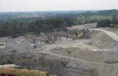 A limestone quarry in Tennessee. 