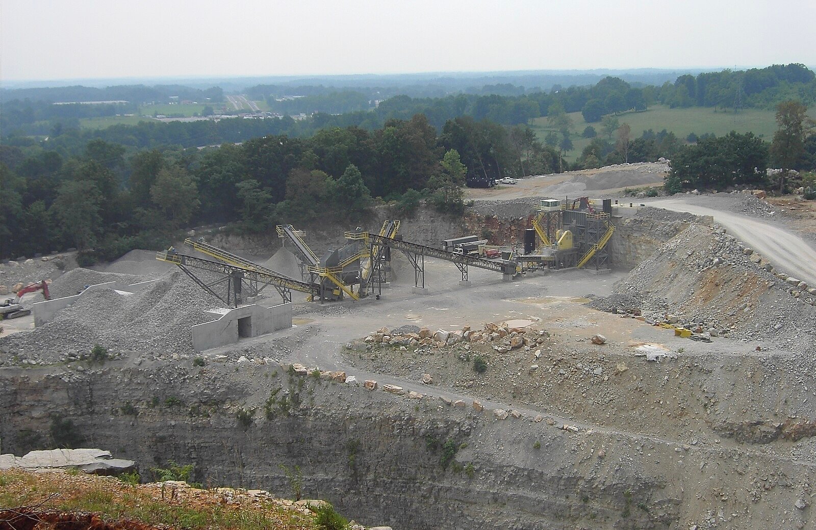 A limestone quarry in Tennessee. 