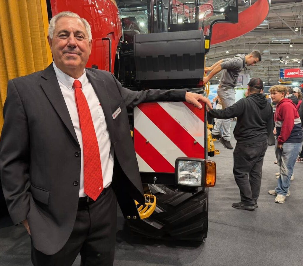 Grant Adolph, chairman of the board of director of Buhler Group of Companies, which includes Versatile at Agritechnica 2025. Photo: John Greig
