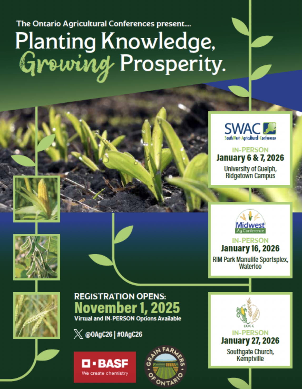 Registration for the Ontario Agricultural Conference 2026 series, Planting Knowledge, Growing Prosperity, is now open.