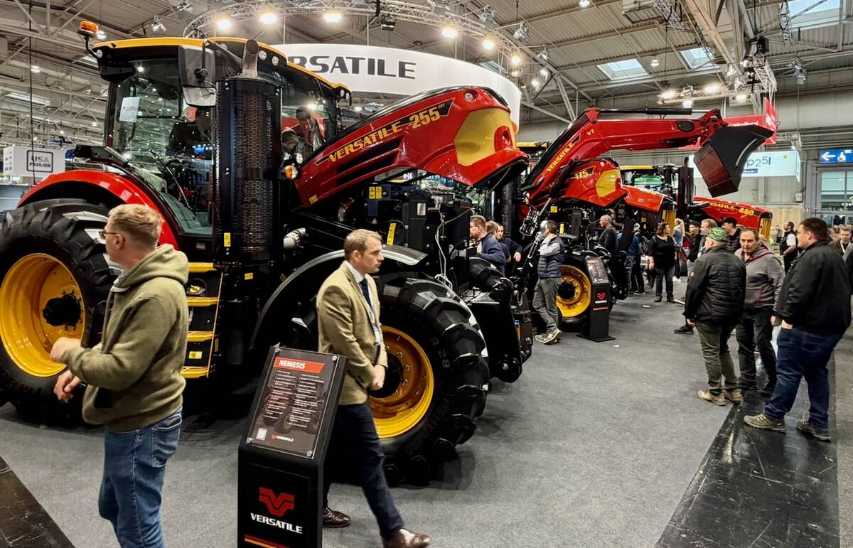 Versatile returned to Agritechnica in 2025 with this display of its tractors. Photo: John Greig