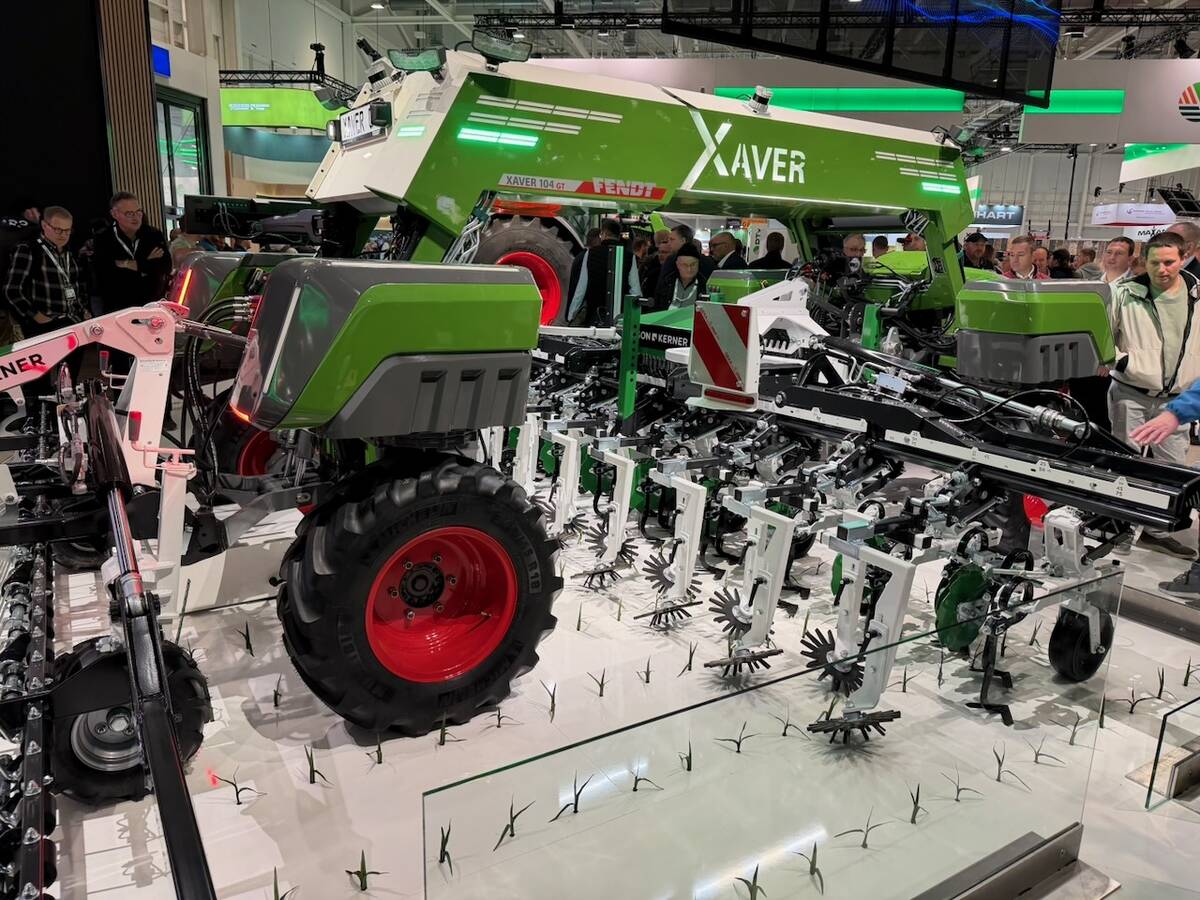 Fendt showed it's Xaver autonomous unit at Agritechnica 2025.