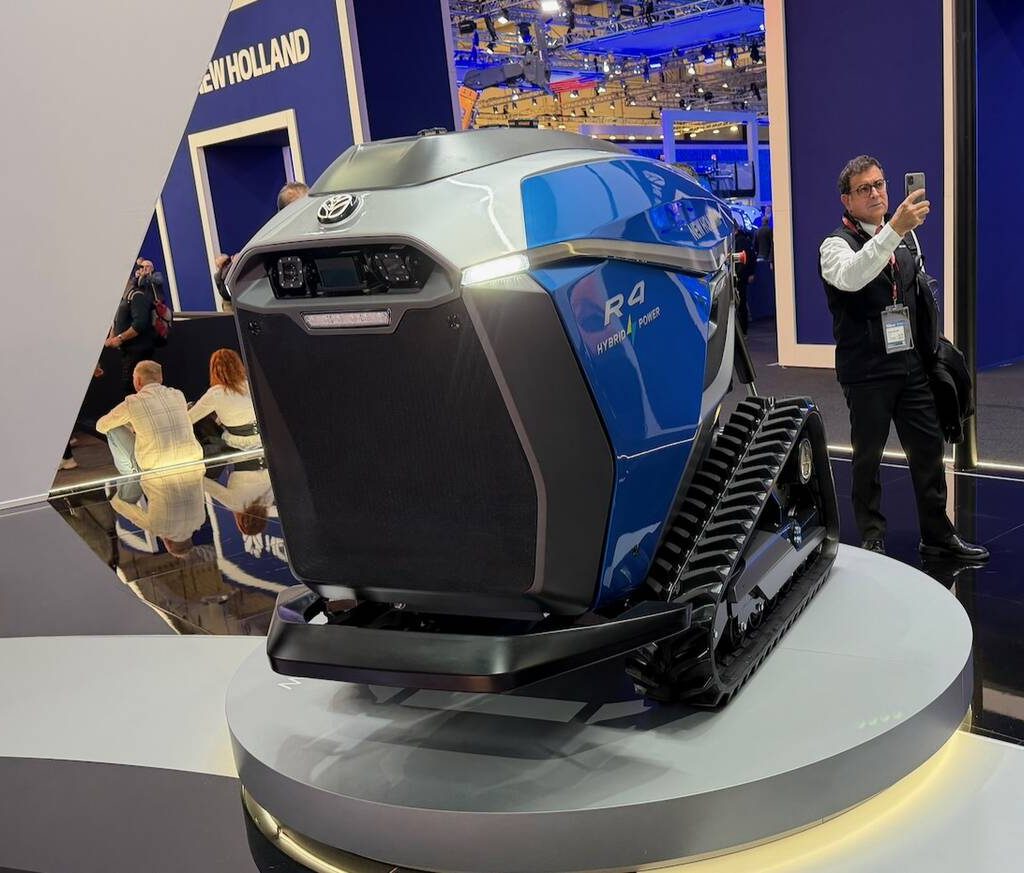 New Holland has created a diesel-electric autonomous tractor that has been tested in orchards and vineyards. Photo: John Greig